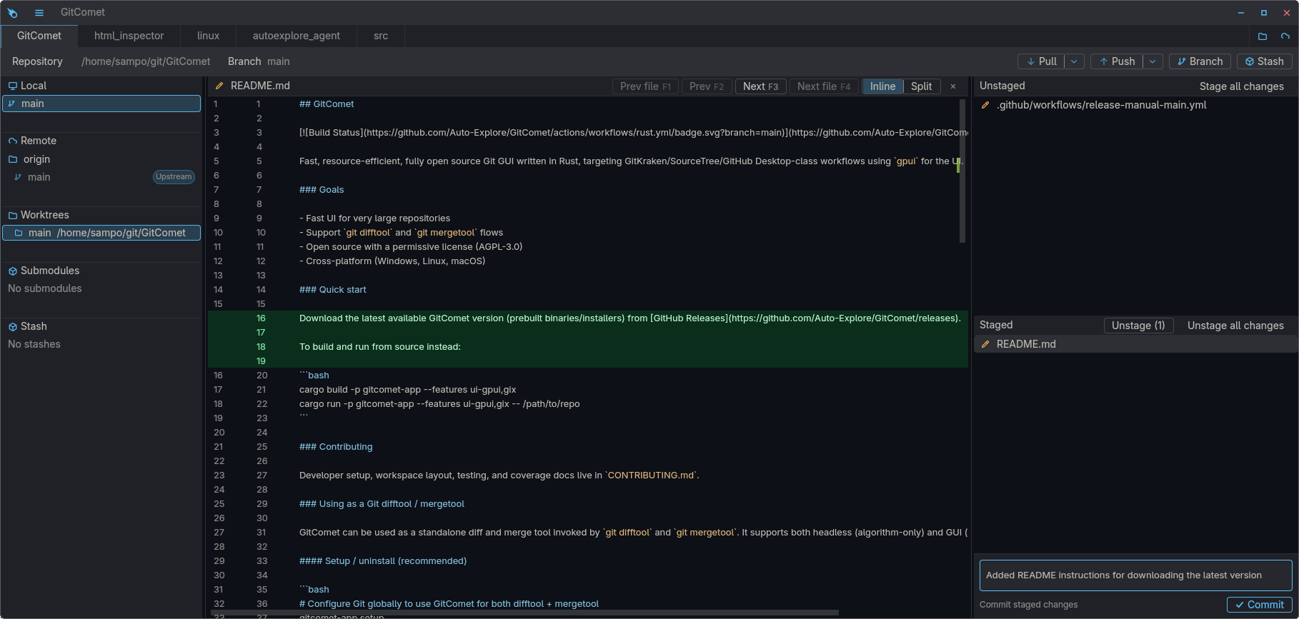 GitComet app screenshot